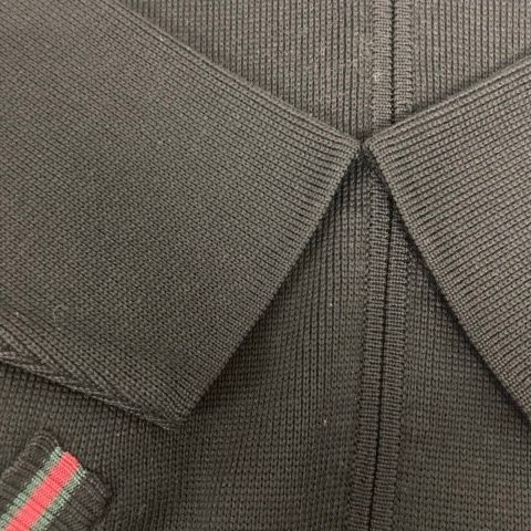 GUCCI ストライプ ジップアップニット GRANCY】ZipDesign Asymmetry Knit / ジップデザイン
