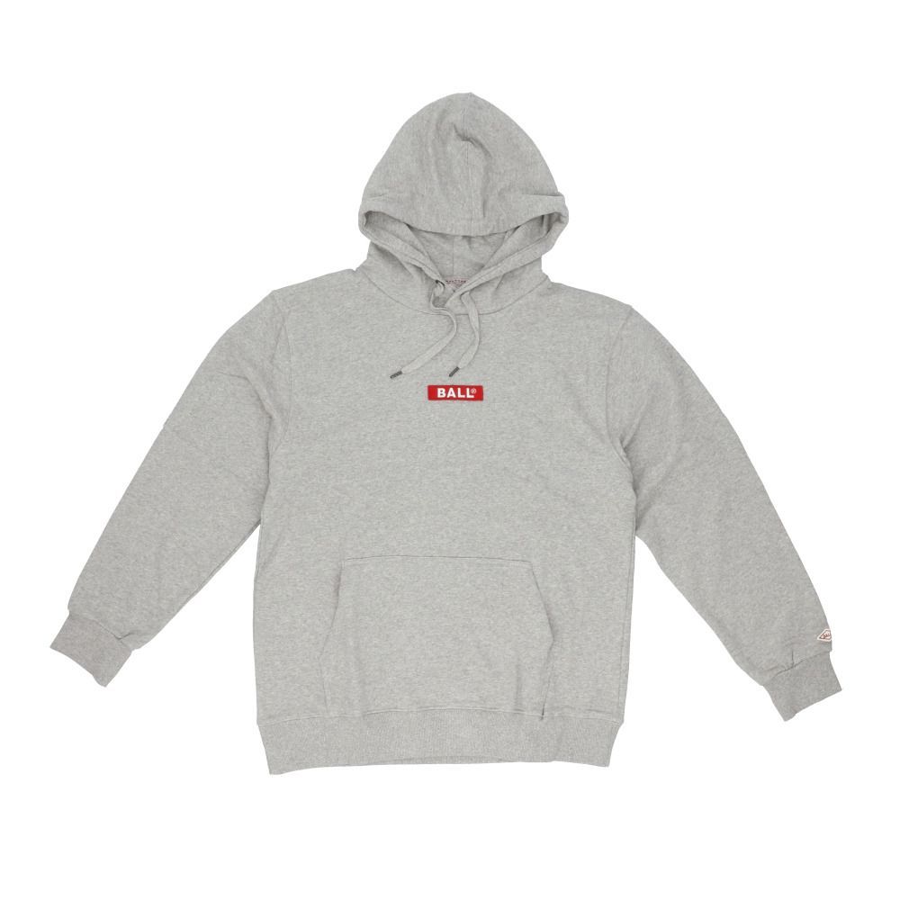 TOP/GREY  Lサイズ  BALL OE裏毛 BOXロゴワッペン付き パーカー BALL パーカー 60506 ボール メンズ ブランド 裏起毛 OE起毛 秋冬 秋 冬 プルオーバー カンガルーポケット あったか 暖かい