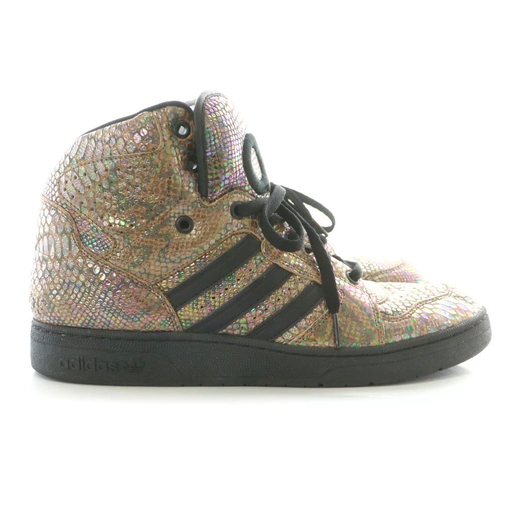 ジェレミースコットadidas ヘビ柄 ハイカットスニーカー