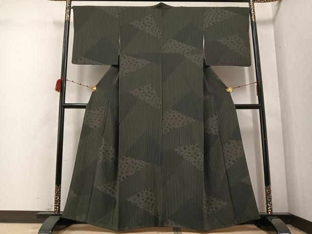 平和屋着物●上質な小紋 切嵌文 正絹 AABC6869ph