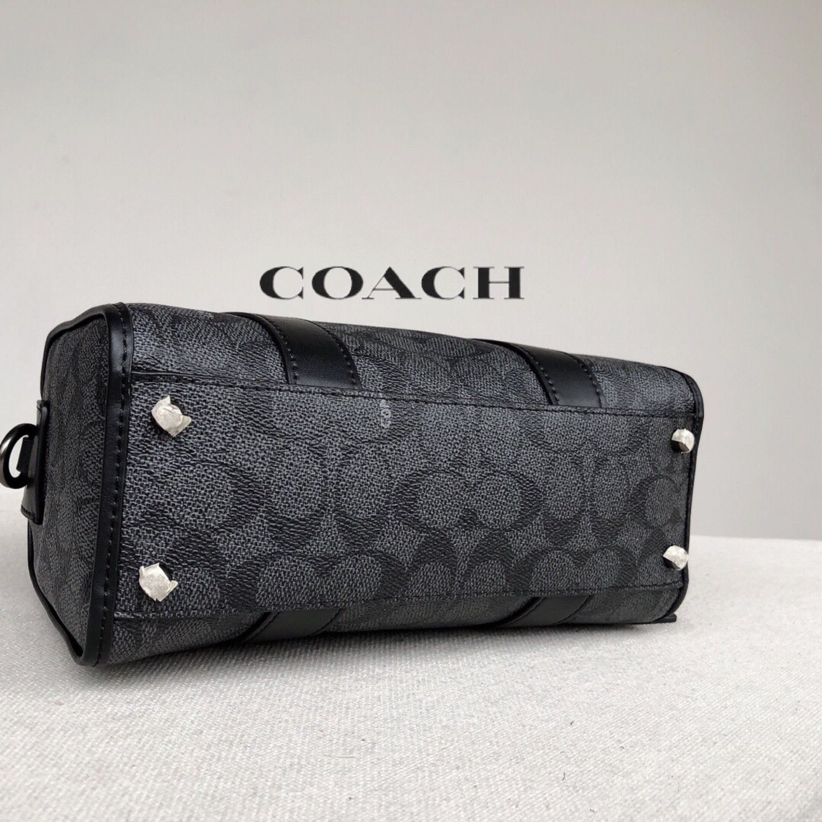 COACH コーチバッグ CA186 メンズミニボストンバッグ ハンドバッグ ショルダーバッグ 手提げバッグ アウトレット品 保存袋付属 新品未使用  - メルカリ