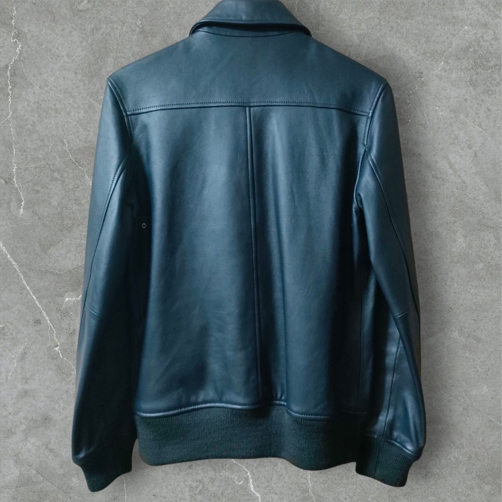 Sサイズ MANUFACTURE OPEN YARD ラムレザー 細身 ライダース 