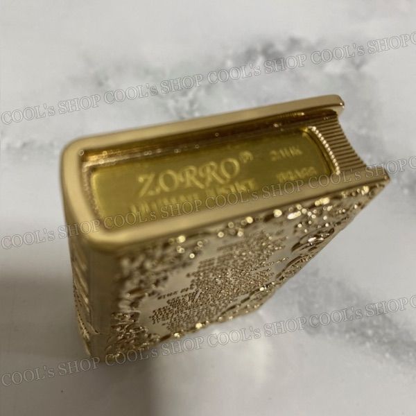 聖書 デザイン フルメタルジャケット オイルライター ZORRO 金 zippo 