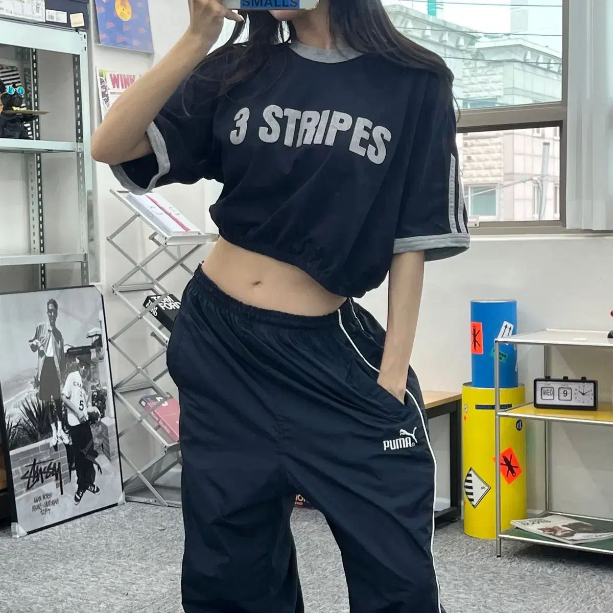 WOMEN M 90 S adidas アディダス クロップド 短袖 Y282