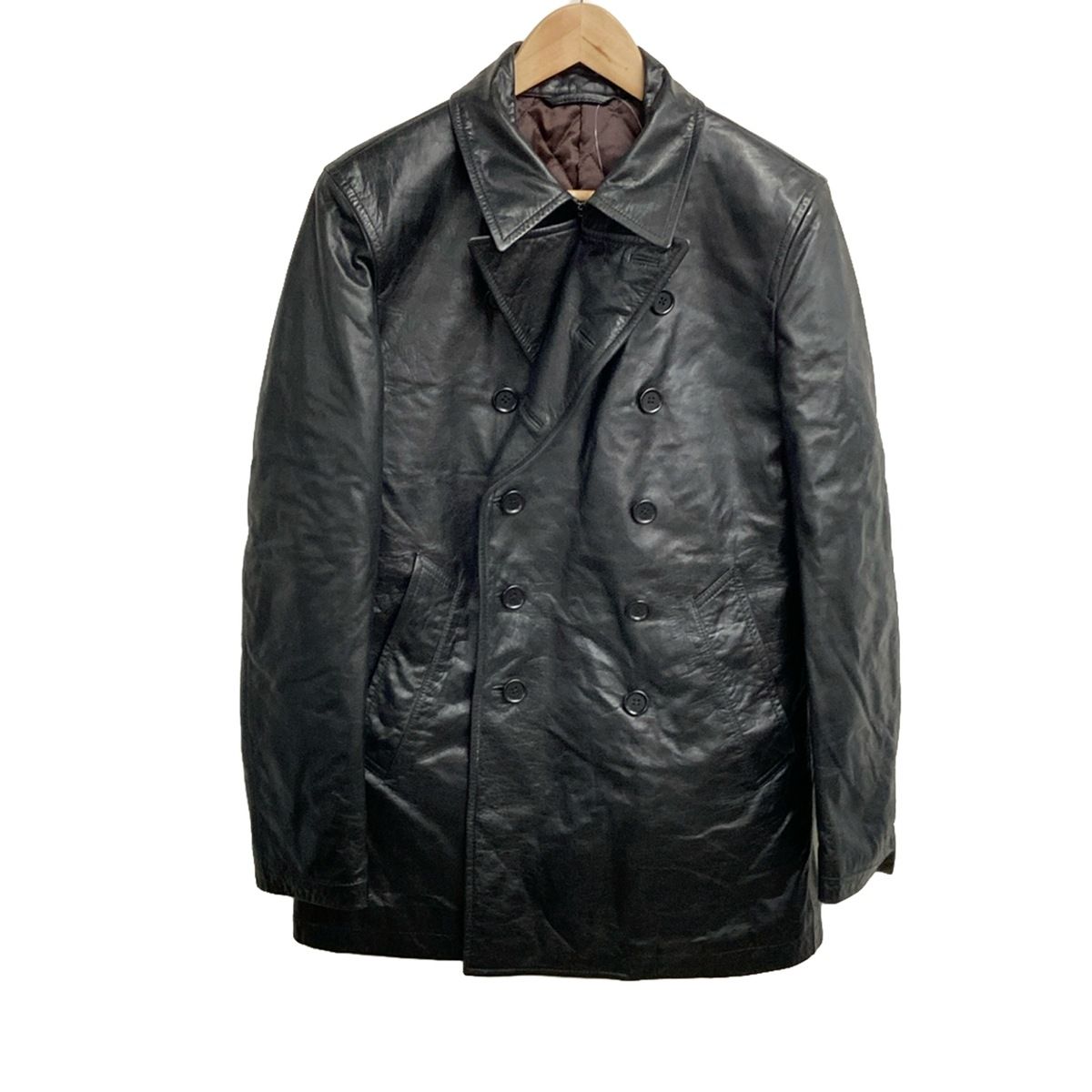 PaulSmith(ポールスミス) コート サイズL メンズ - 黒 長袖/レザー/中綿/秋/冬