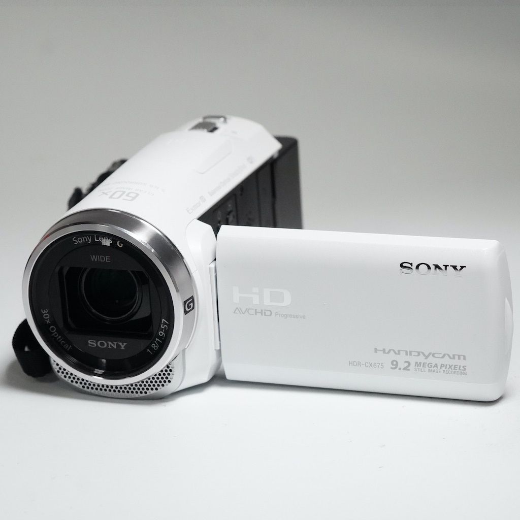 SONY ソニー HDR-CX675 ホワイト 元箱 動作OK 1週間保証 /9865 - メルカリ