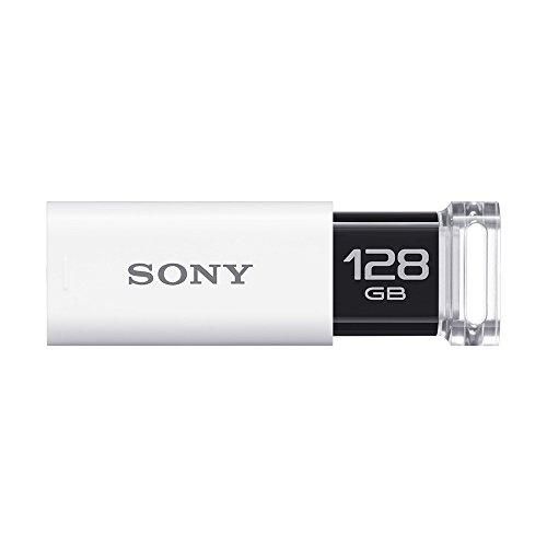 【新品・4営業日で発送】SONY ソニー USB3.0対応 ノックスライド式USBメモリー ポケットビット 128GB ホワイト キャップレス(USM128GU W)
