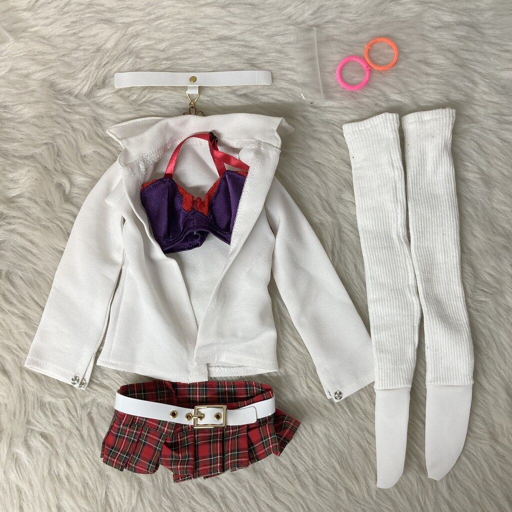 DD、SDサイズ　シャツ＆スカートセット BJD人形用衣装 セーラー服セット コート+帽子+ブローチ カレッジ風 ネイビー ブラック SD⁄DDサイズ人形用⁄MDXXZ | BTGARDEN  powered by BASE