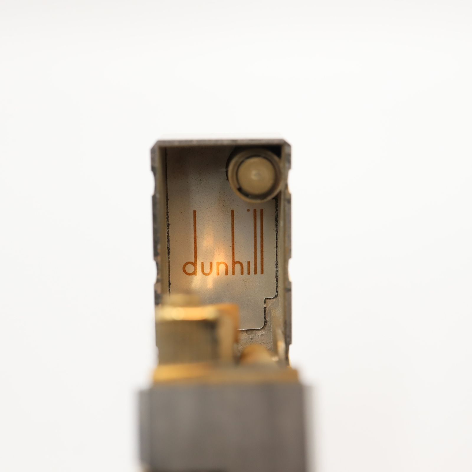 着火未確認 dunhill ダンヒル ライター ローラー式 シルバー×ゴールド 