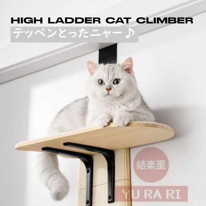 引き取り限定 キャットステップ ドア掛け キャットタワー キャットウォーク 猫ステップ 猫グッズ 4段式 耐荷重10キロ 猫家具 多頭飼い対応 疑念のない