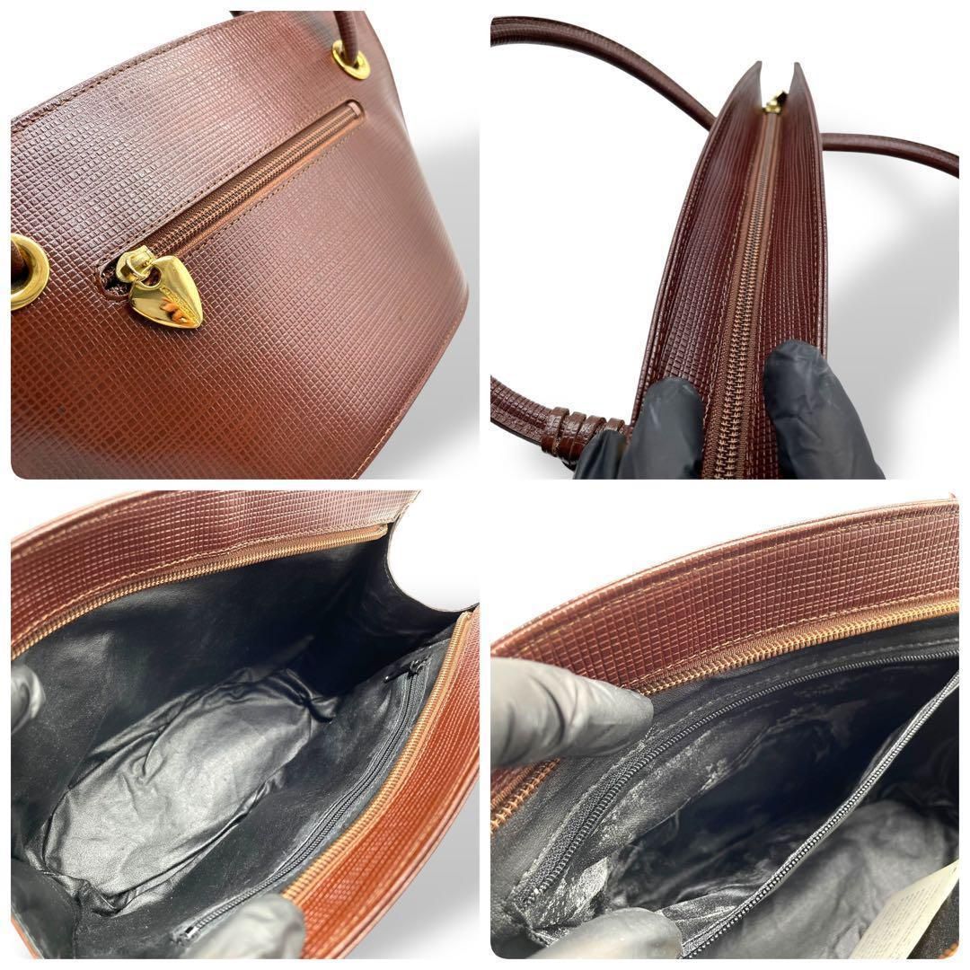 超美品 希少色 LOUIS FERAUD ルイフェロー オーストリッチ バッグ 美品 Louis Feraud ルイフェロー ハンドバッグ レザー ブラウン