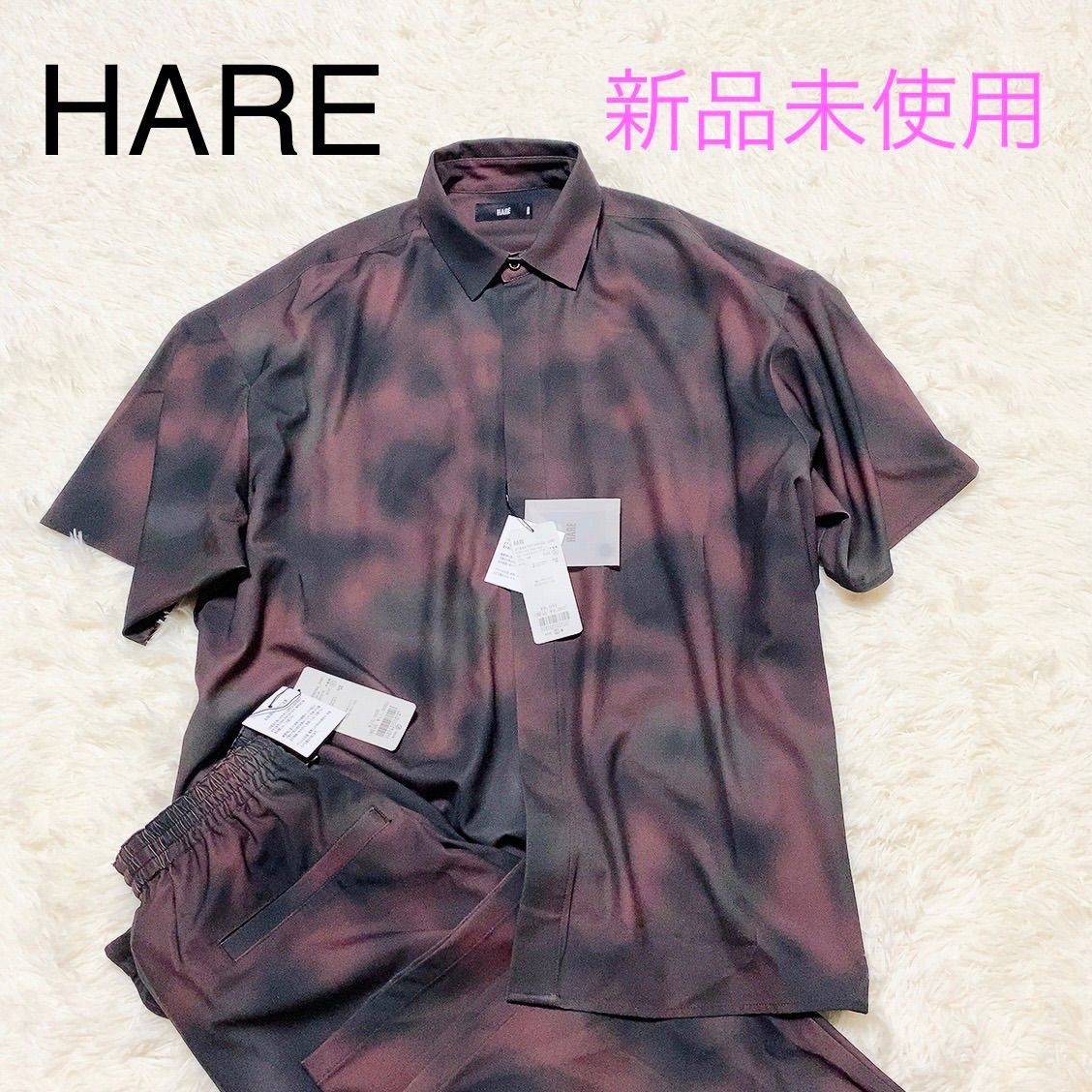 新品タグ付き】 HARE ハレ アブストラクト とろみ セットアップ 上下-