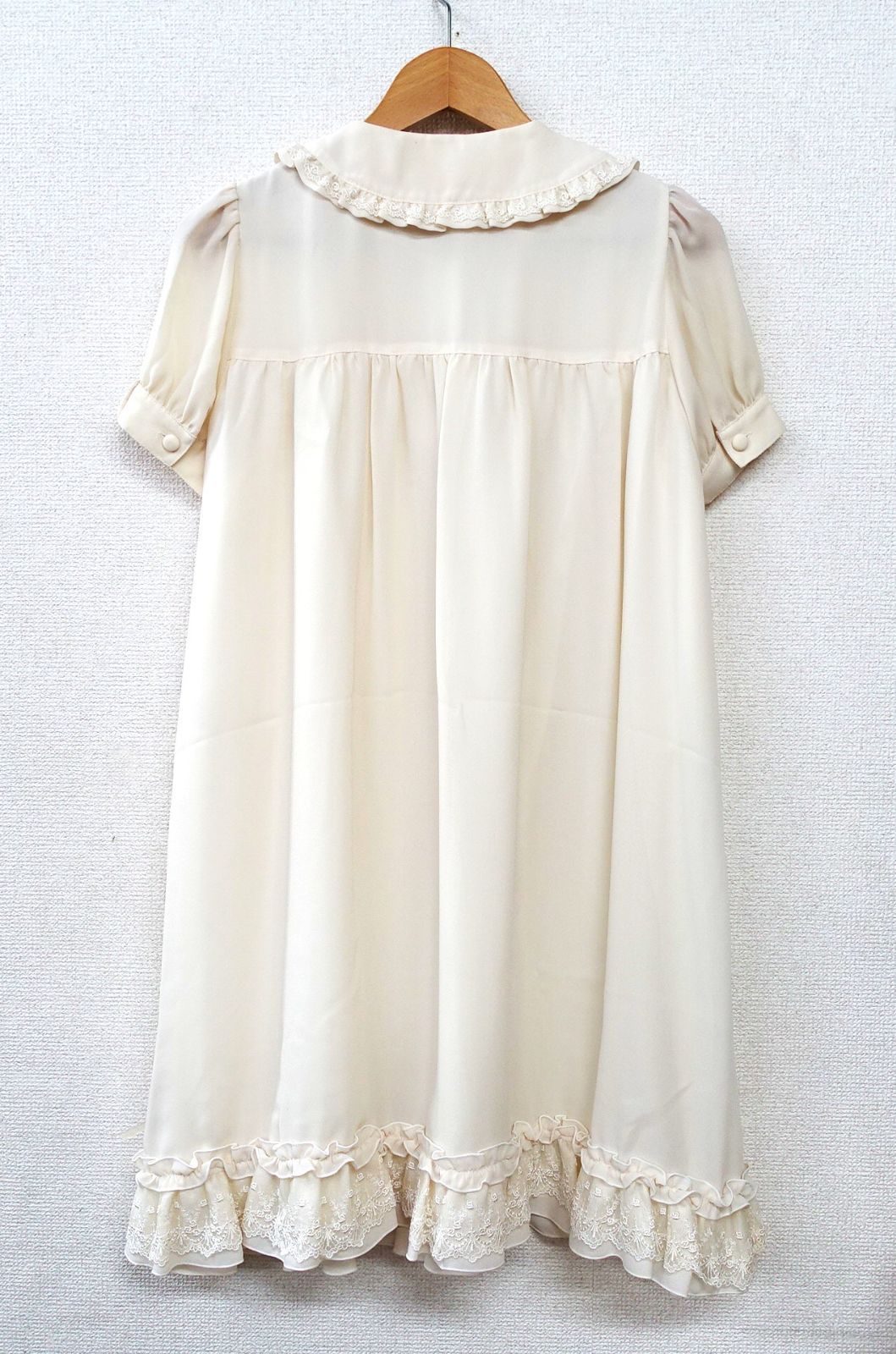 Innocent World パフスリーブ シフォンレースワンピース Fサイズ