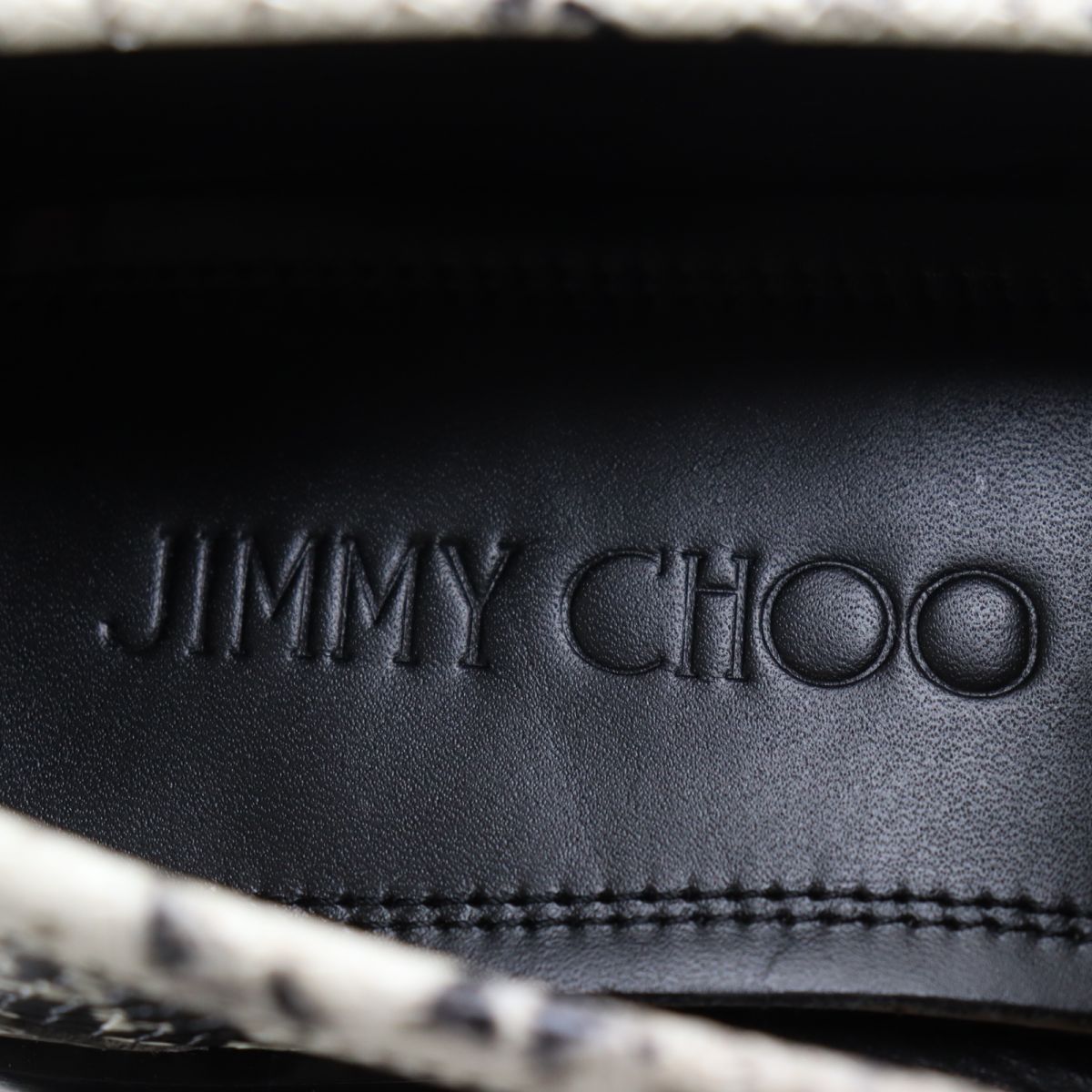 未使用品◇JIMMY CHOO ジミーチュウ MOCCA パイソン型押 プリント