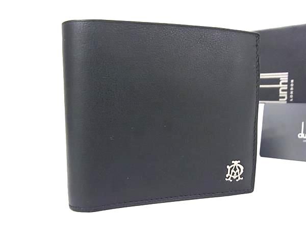 ■極美品■ dunhill ダンヒル ウィンザー ウェセックス レザー 二つ折り 財布 ウォレット メンズ ブラック系 FJ2925 □極美品□ dunhill ダンヒル ウィンザー ウェセックス レザー 二