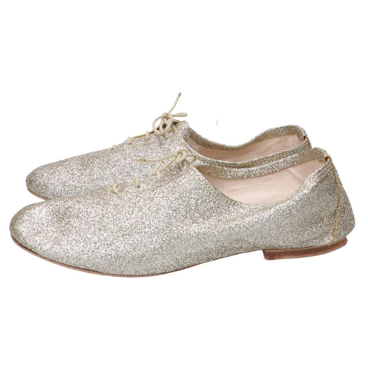 PORSELLI ポルセリ ゴールド ラメ バレエシューズ 38 - メルカリ