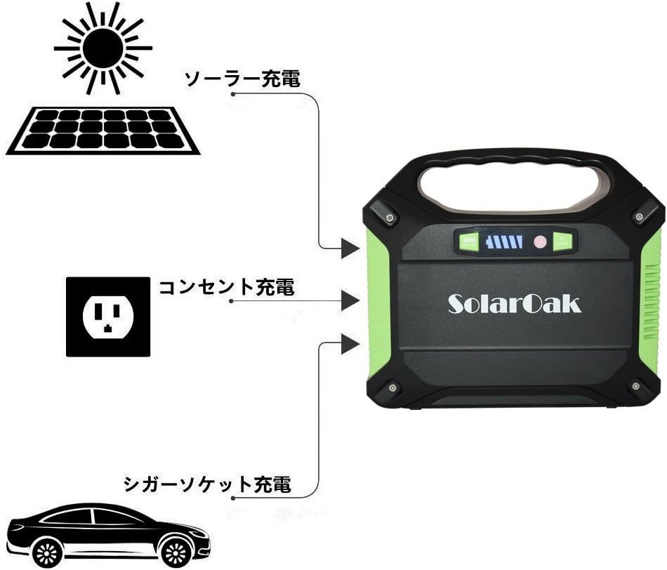 155Whポータブル電源・蓄電池 Solaroak - 家電