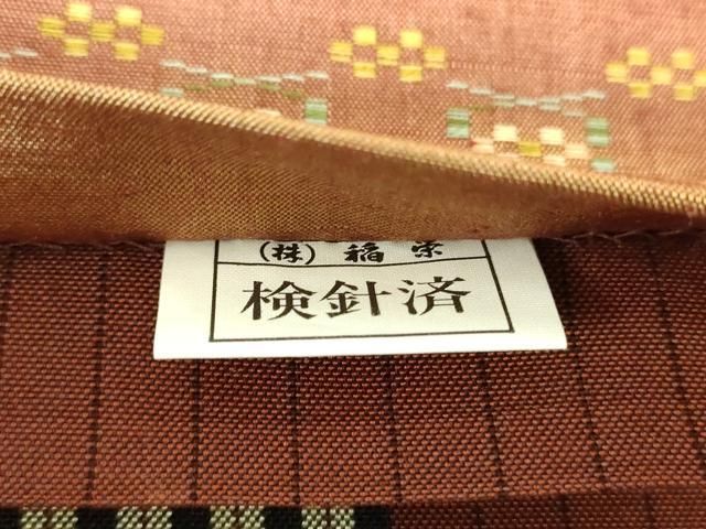 平和屋着物○太鼓柄袋帯 唐織 吹き寄せ文 金糸 正絹 逸品 未使用