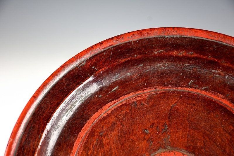 蔵C5803 古民藝 日の丸台盆 能登地方 35.3ｃｍ き 江戸時代 WWW_IBETON_RU