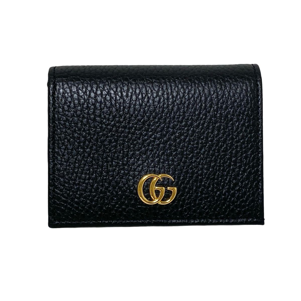GUCCI グッチ 2つ折り財布 GGマーモント 456126 黒 レザー