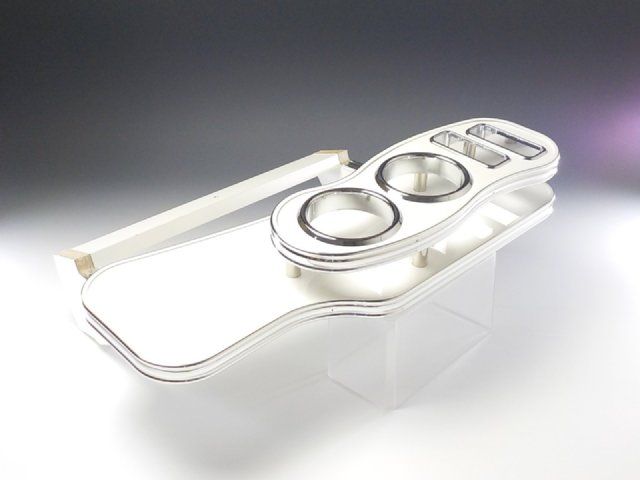 MH21/22 ワゴンR フロントテーブルSライン ホワイト WHxフルメッキ