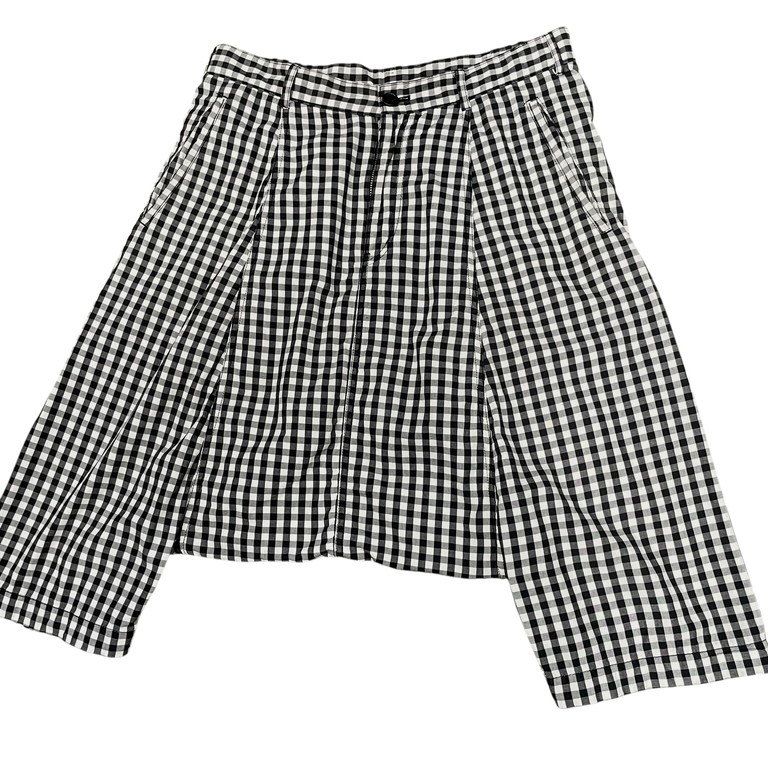 BLACK COMME des GARCONS ギンガムチェックサルエルハーフパンツ