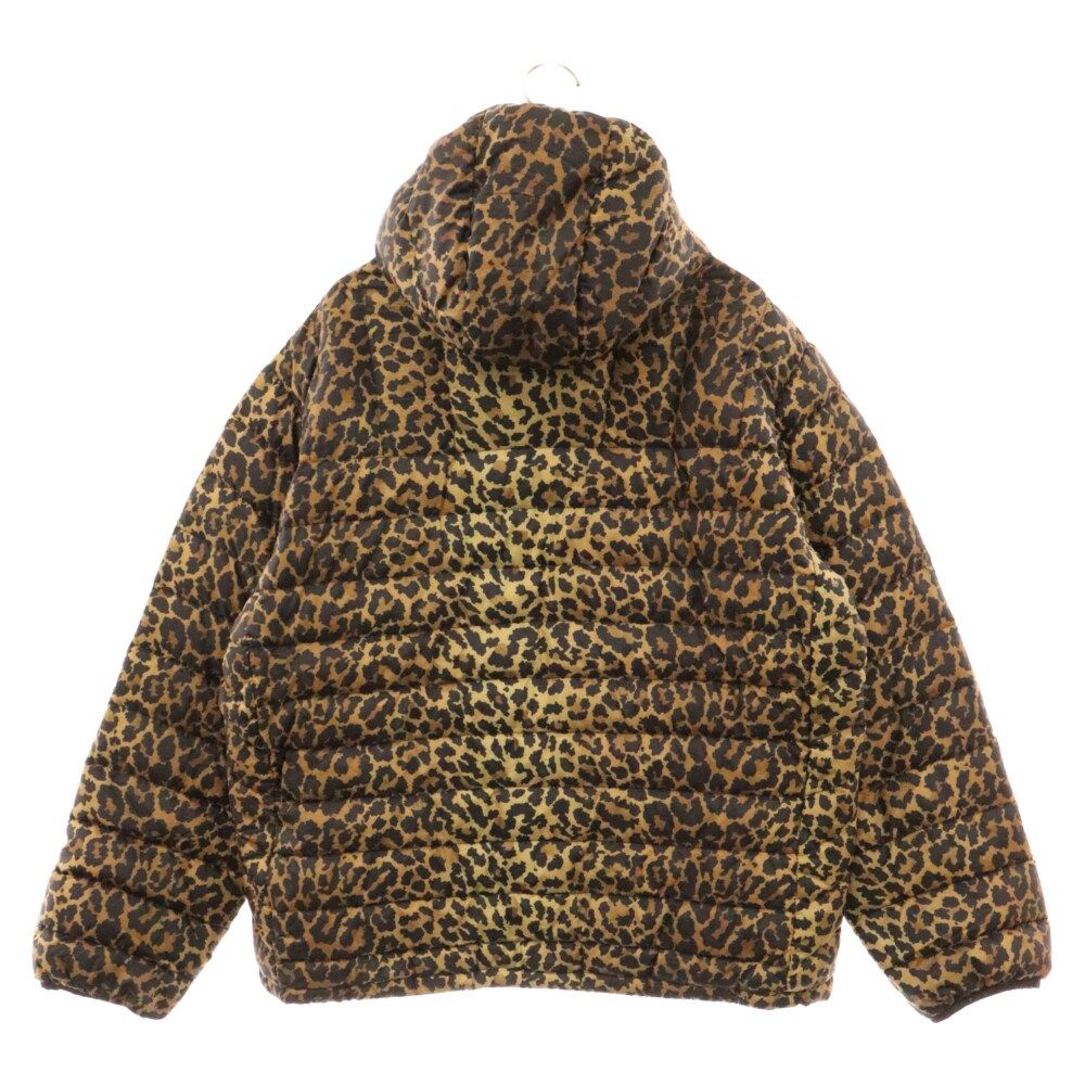 SUPREME (シュプリーム) 21AW Micro Down Half Zip Hooded Pullover Leopard マイクロダウンハーフジッププルオーバー  レオパード柄フーデッドダウンジャケット ブラウン - メルカリ