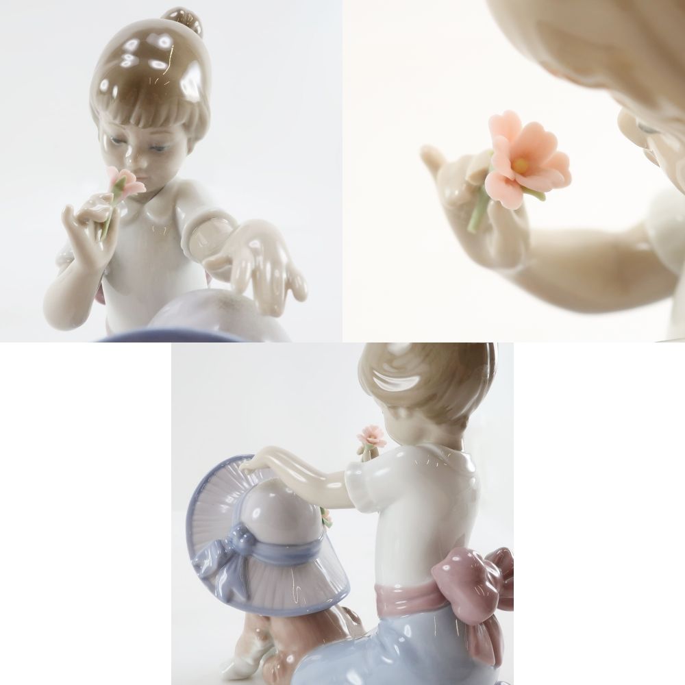 ユ*ス様 リアドロ　タイトル不明 Lladro】リヤドロ タイトル「おめかししようね」 6862 _ 置物