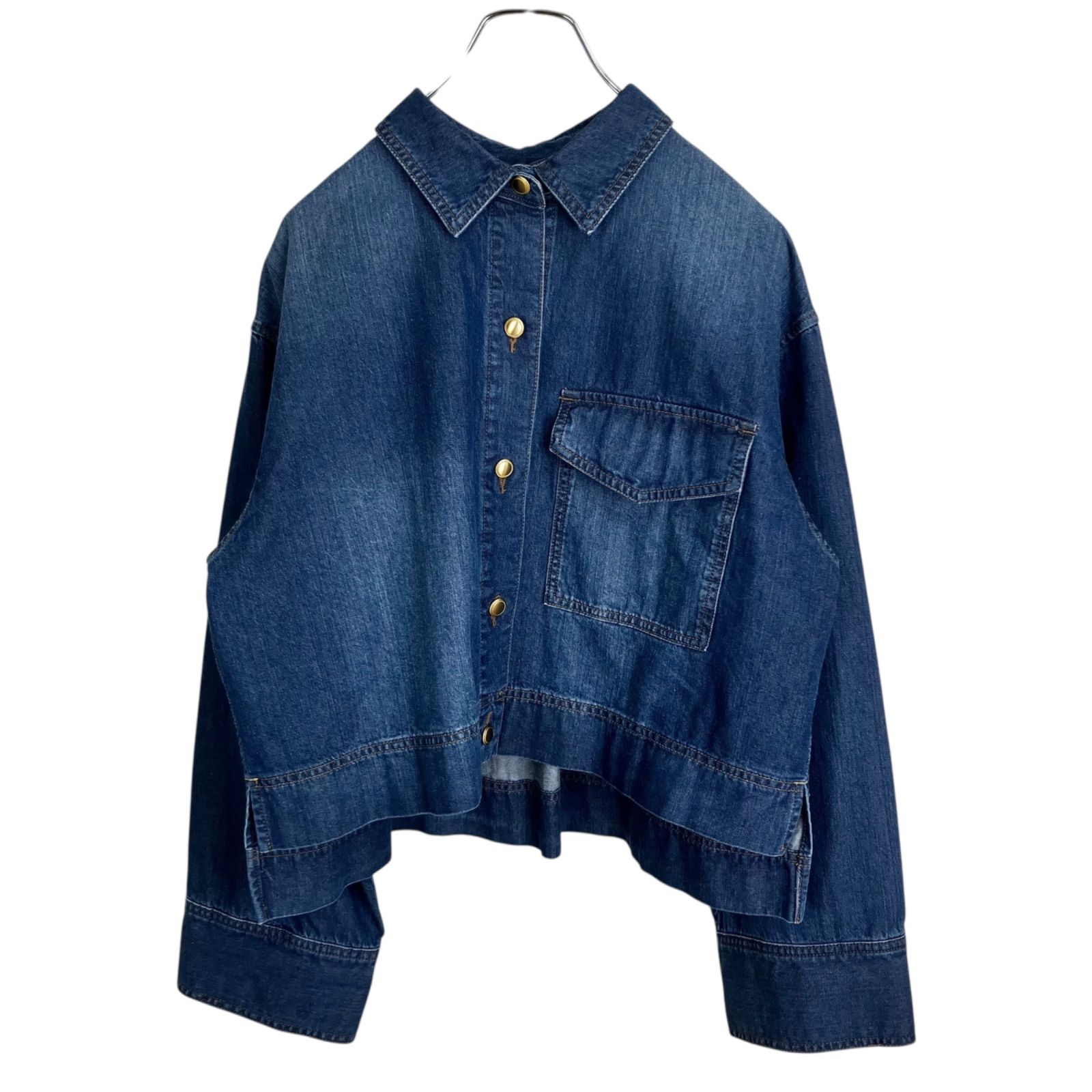 ANAYI（アナイ）の「ストレッチデニムペプラム ジャケット（デニム