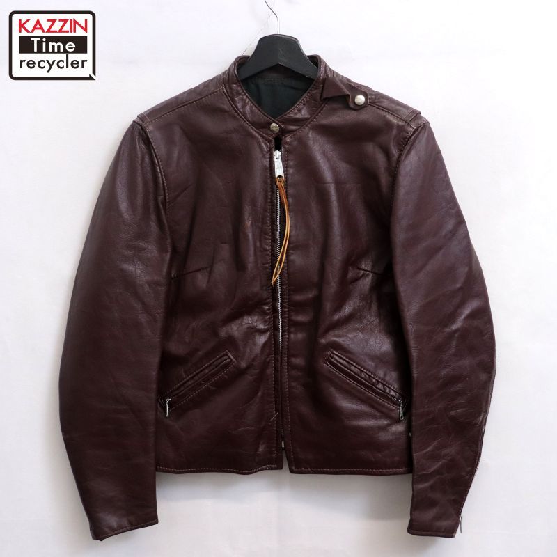 70s BROOKS シングルライダース サイズ36 USA製 70年代 70s US BROOKS ブルックス シングル ライダース ジャケット