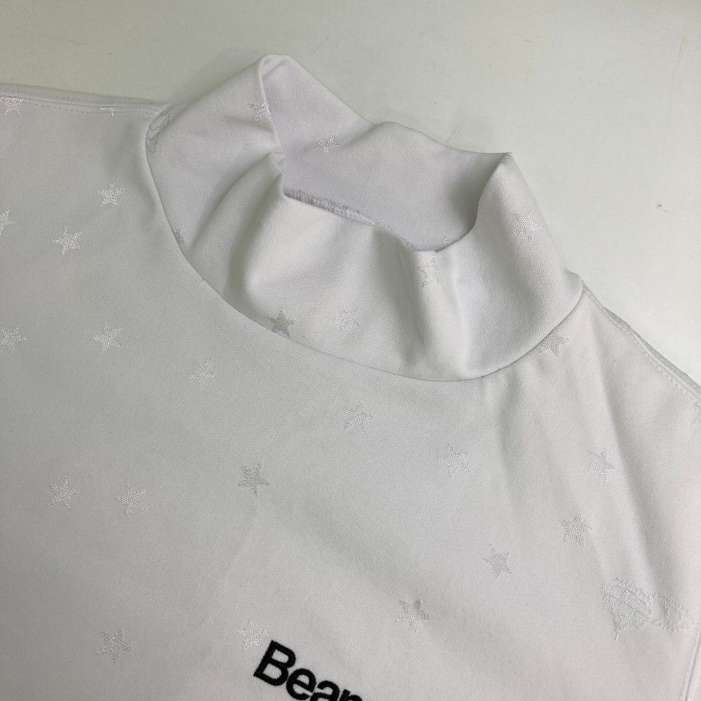 サイズ：M BEAMS GOLF ビームスゴルフ  ハイネック 長袖Tシャツ 星柄 ホワイト系 [240101424019] ゴルフウェア メンズ ストスト BEAMS GOLF ビームスゴルフ ハイネック 長袖Tシャツ 星柄