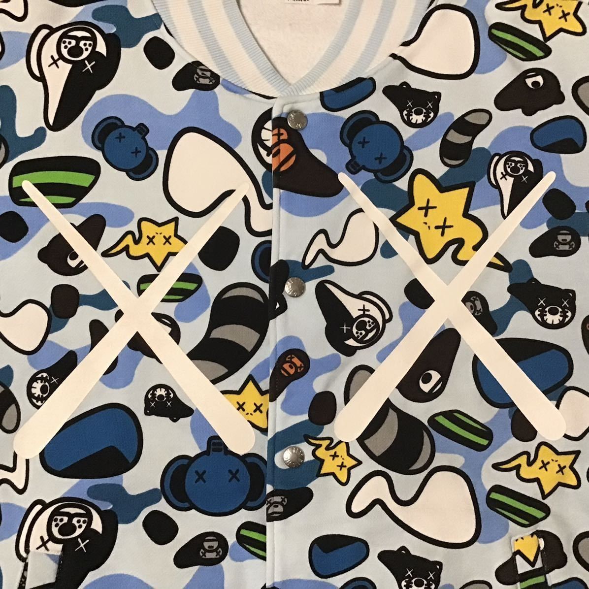 ★激レア★ KAWS MILO Animal kingdom スウェット スタジャン Lサイズ a bathing ape BAPE カウズ エイプ ベイプ マイロ NIGO