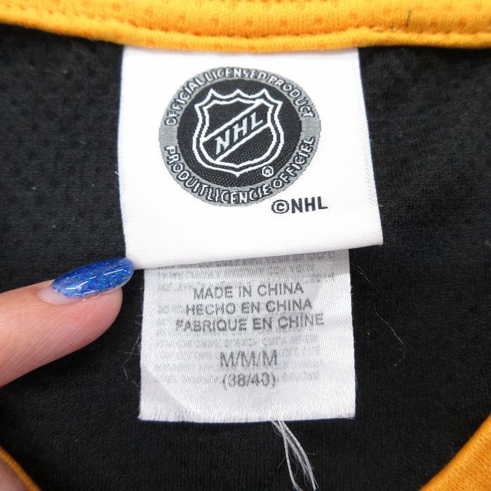 L/古着 長袖 ビンテージ Tシャツ メンズ 00s NHL ボストンブルー