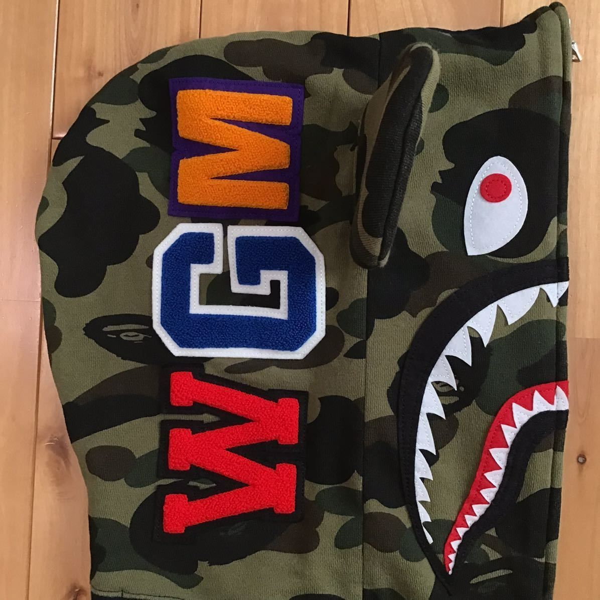 ☆XL☆ BE@R shark full zip hoodie ネイビー a bathing ape BAPE camo 