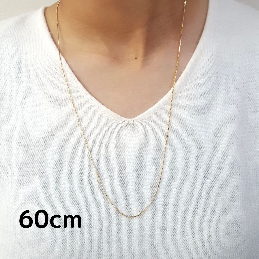 限定価格！K18WGベネチアネックレス 45cm 楽天市場】ベネチアン スライドチェーンネックレス（地金）0.8mm／45cm