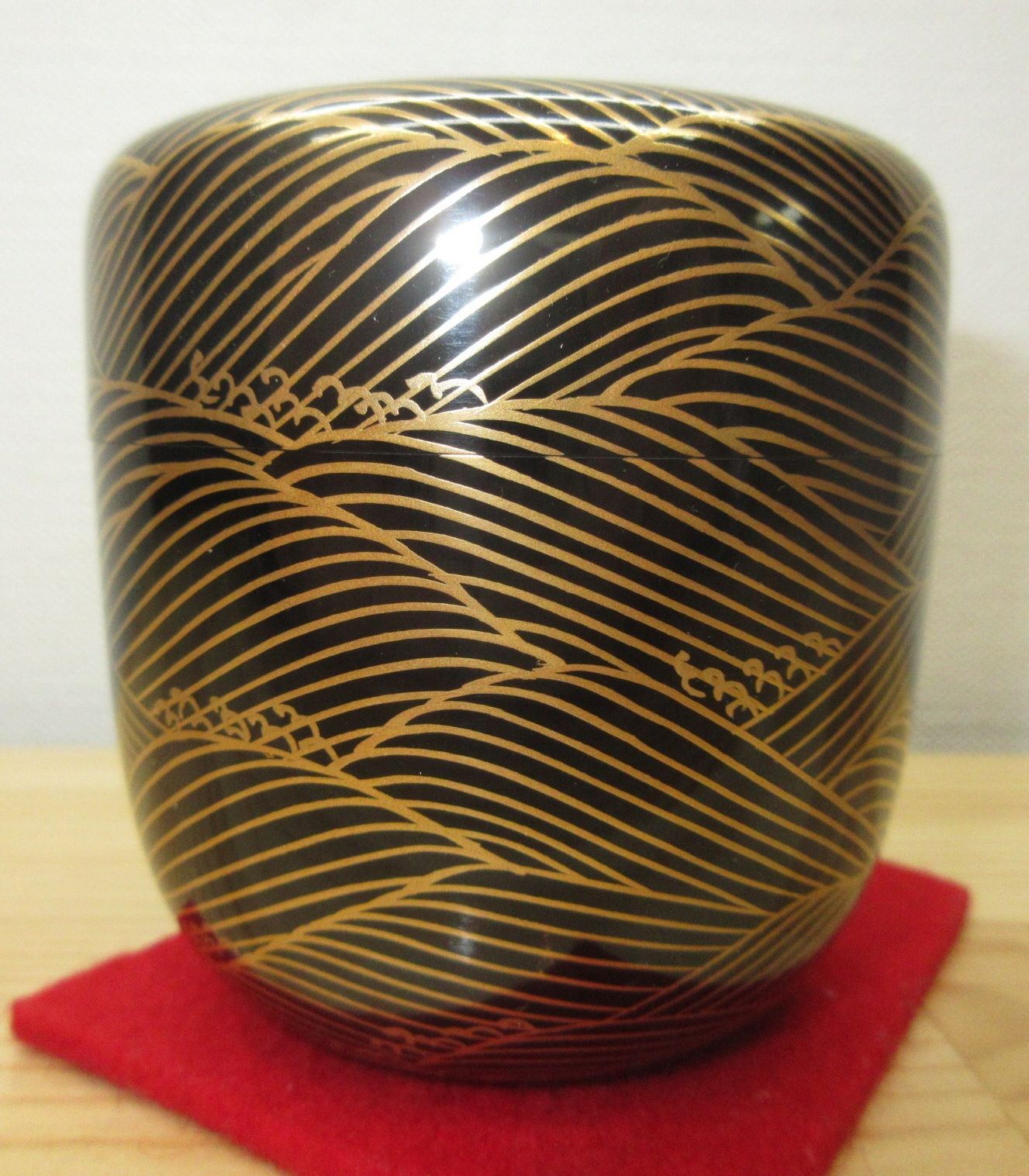 逢絢亭 茶道具 大棗 山中塗 波蒔絵 真塗 木製 塚本規義 共箱入り WWW_IBETON_RU