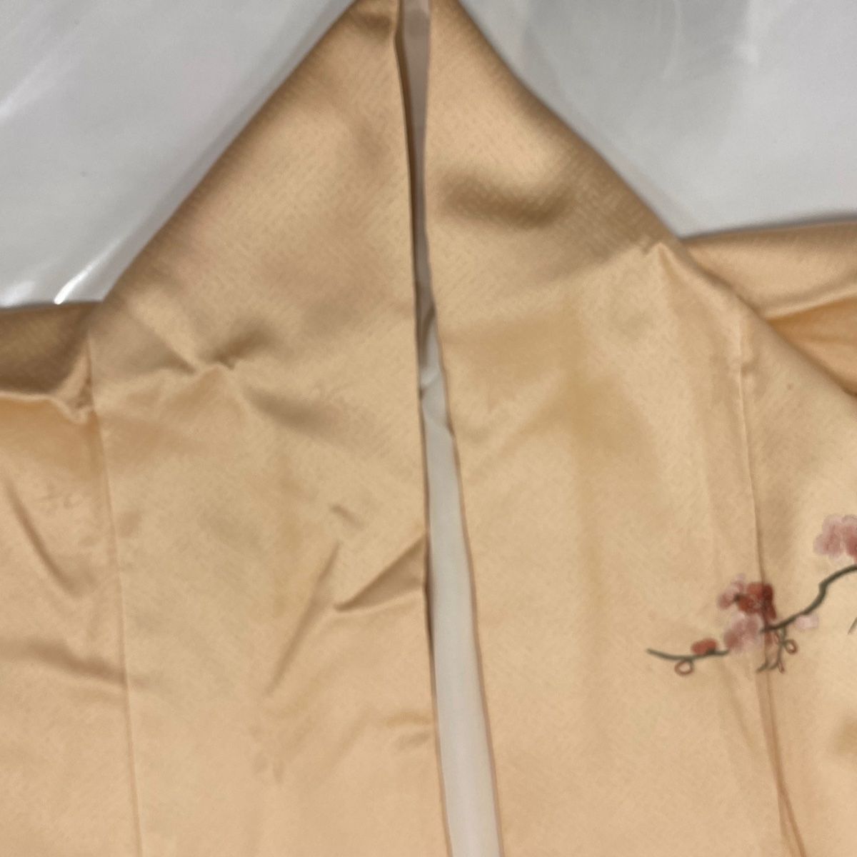 刺繍 薄オレンジ