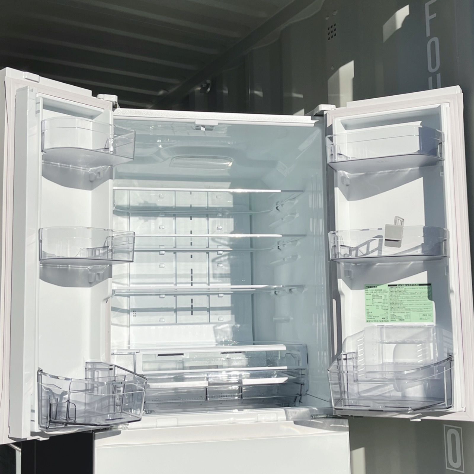 取付無料！東芝ベジータ クリスタルミラーおしゃれインテリア6ドア