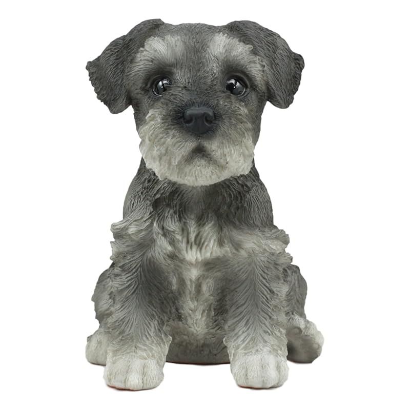 ミニチュアシュナウザー 置き物 インテリア 子犬 玄関 装飾 ペット