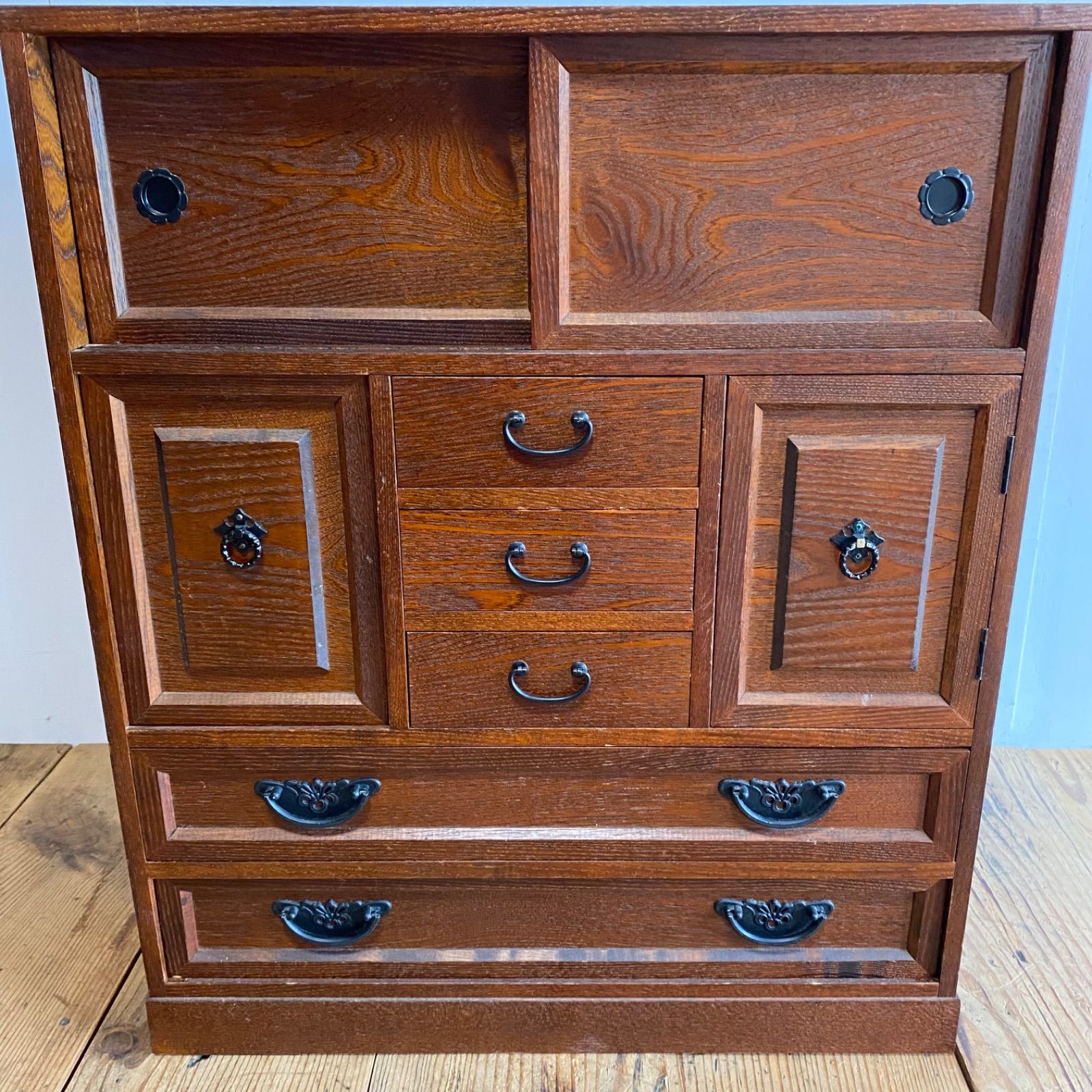 ヴィンテージ 仕掛け茶箪笥