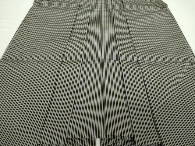 平和屋着物●男性 馬乗袴 縞 正絹 DAAX4717ps