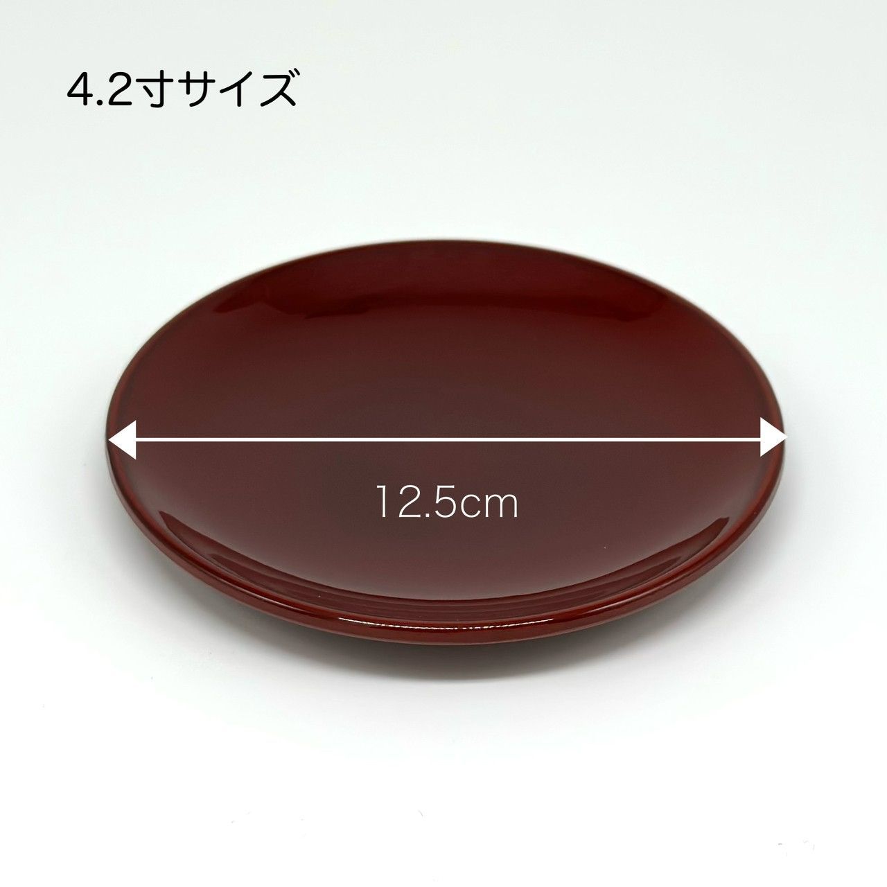 銘々皿 4.2寸（12cm） 総春慶塗 5枚組 フォーク付き 直径12cm 内祝