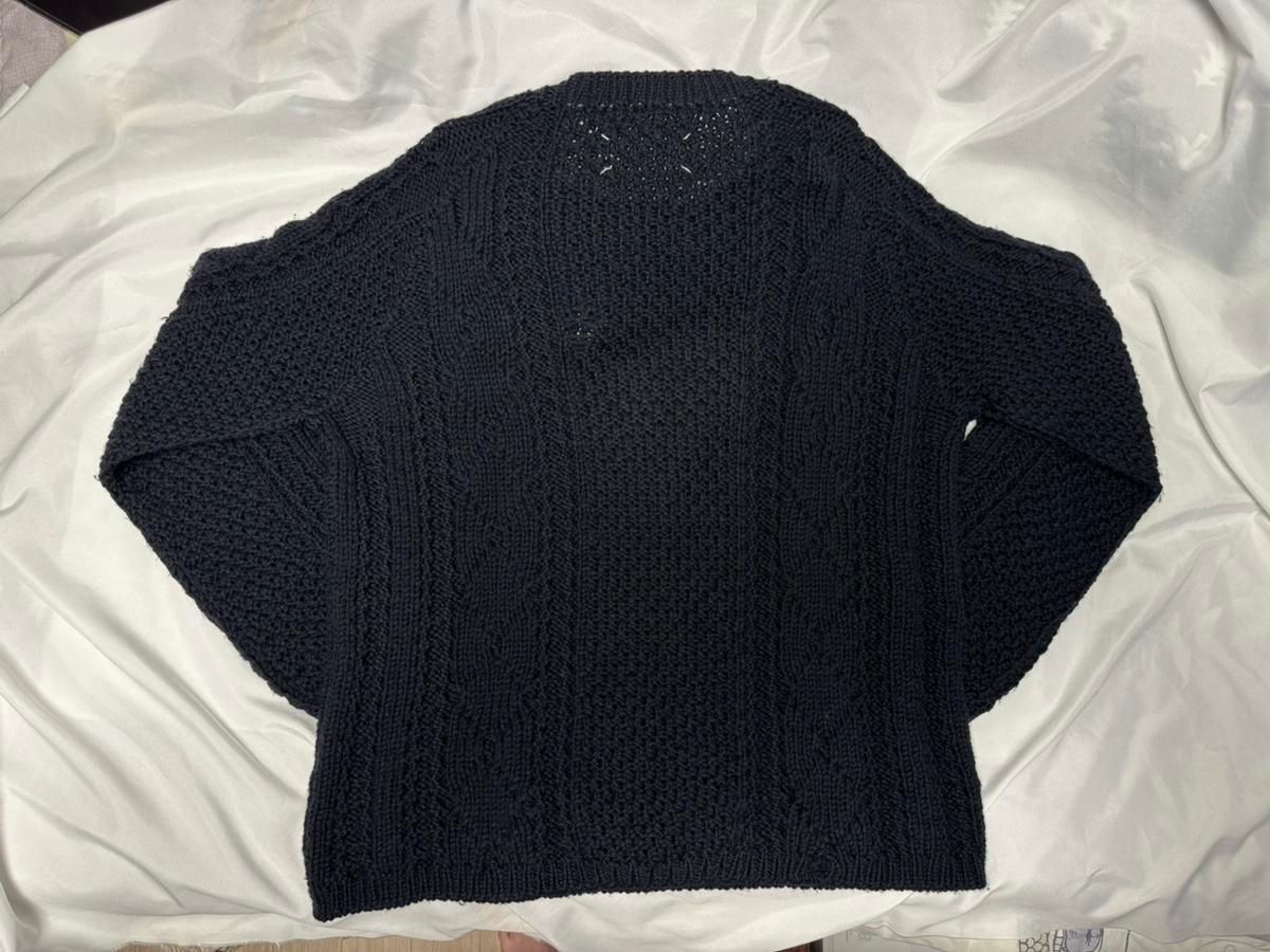 【雷市場（ポンジャン）商品韓国直送】Maison Margiela(メゾンマルジェラ) デストロイ ケーブル編みニット L