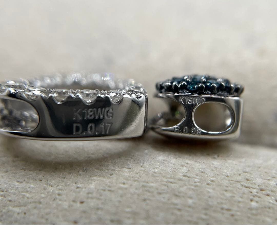 JJ154★高級 カラーレス/ブルーダイヤモンド0.25ct K18WG ヘッド 専用JJ154☆高級 カラーレス/ブルーダイヤモンド0.25ct ヘッド - メルカリ