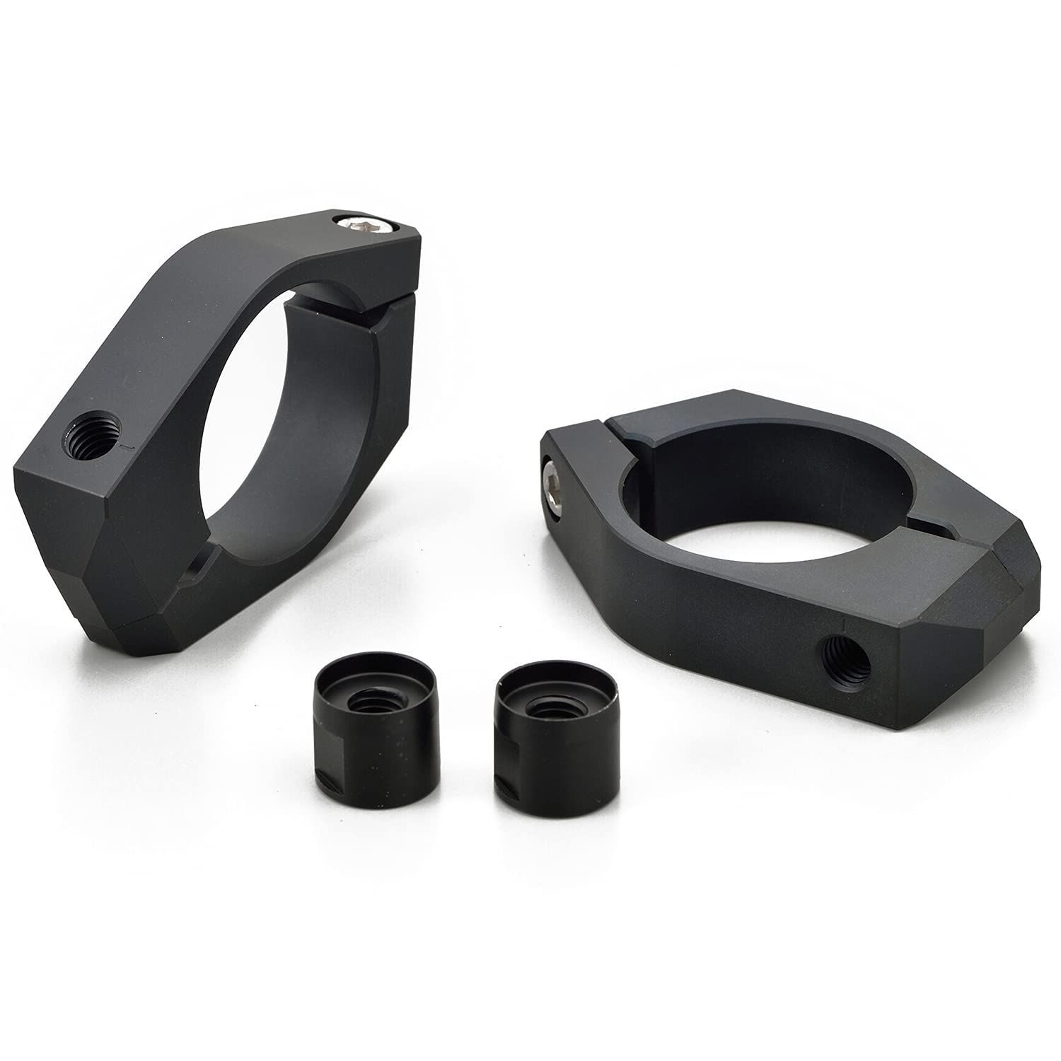 PatternName:φ39フロントフォーク用 デイトナ(Daytona) バイク用 ウインカーステー 39mmフォーククランプ 取付穴8mm 配線逃がし加工 D-Lightナット付属 ウインカーブラケット 左右セット 19268 ブラック