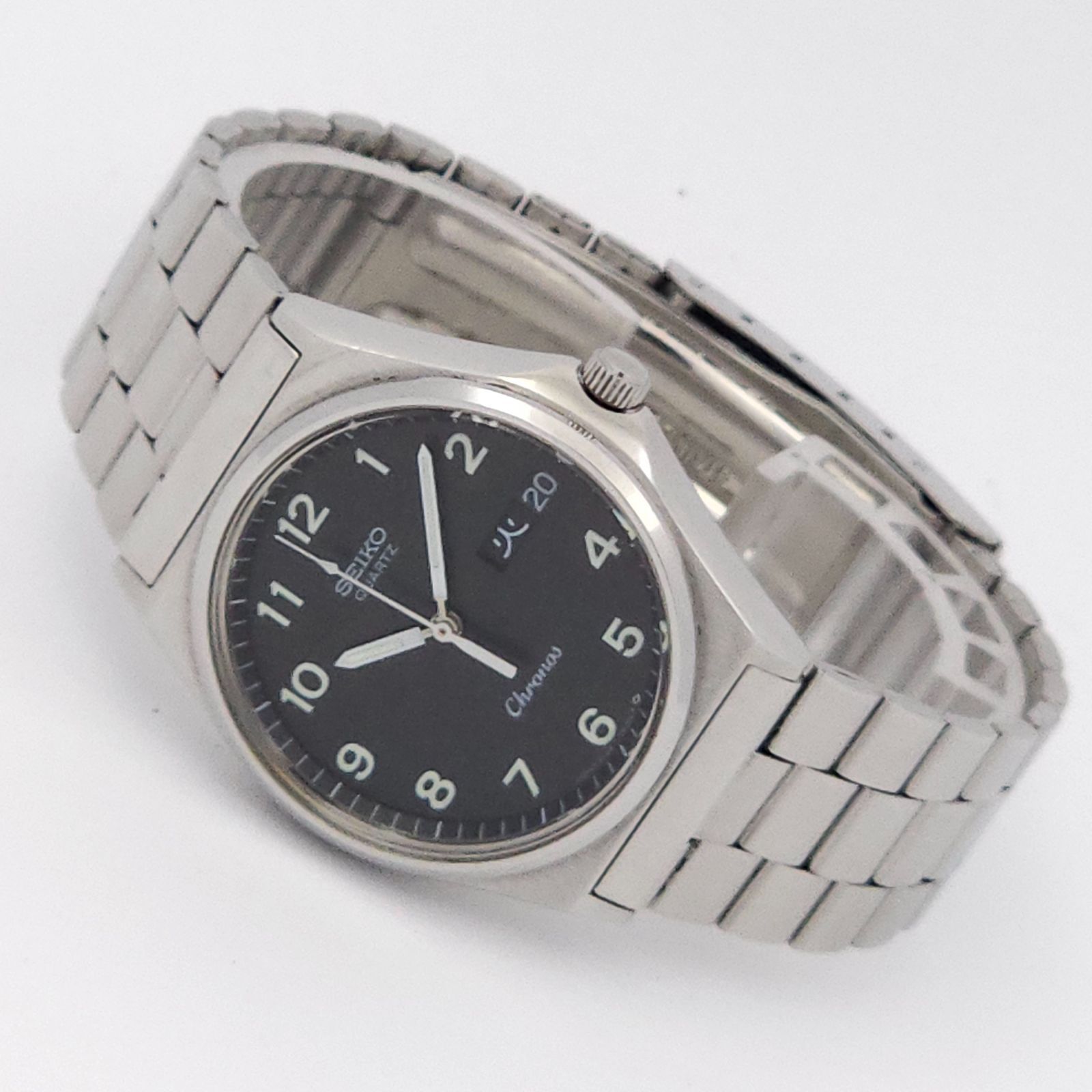 SEIKO セイコー クロノス 8123-6120 QZ 動作品 黒 - メルカリ