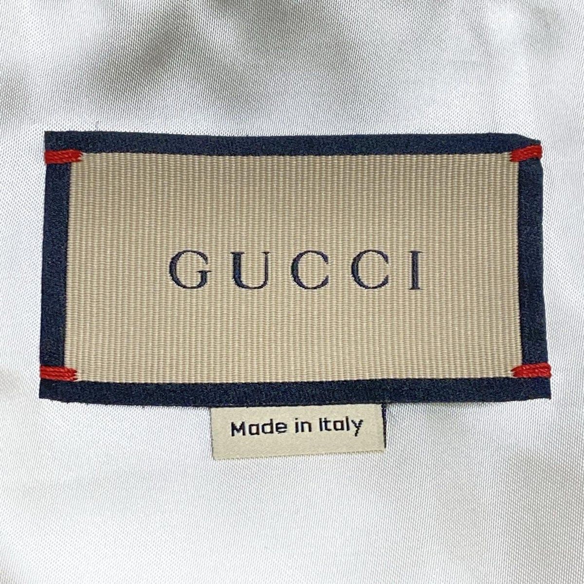 GUCCI - GUCCI(グッチ) ブルゾン サイズ42 M レディース ジャンボGGキャンバス パファージャケット 691756 ZAIDI ベージュ 長袖/春/秋 コットン、コットン グッチ ブルゾン サイズ42 M レディース ジャンボGGキャンバス
