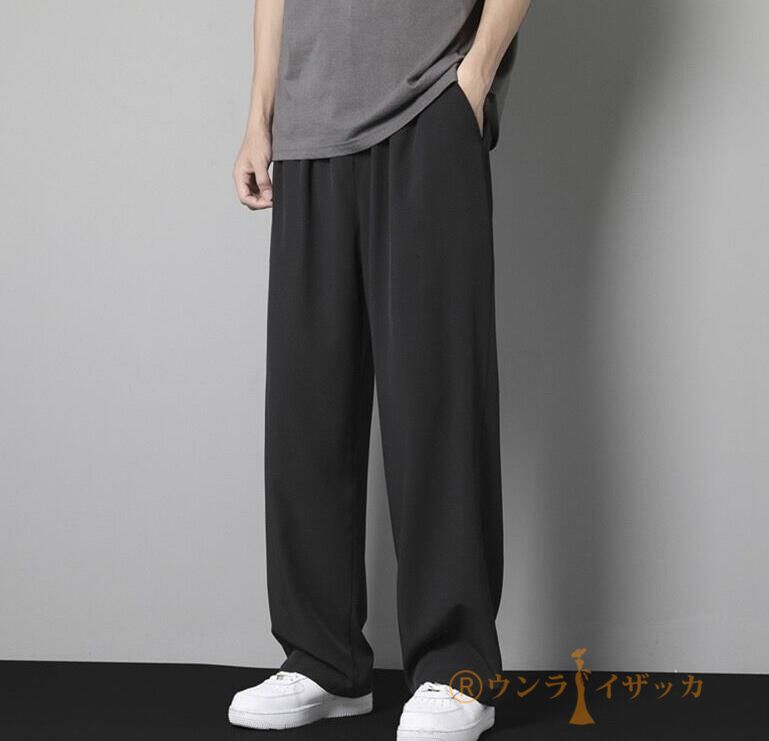 ガウチョパンツ メンズ ストレート ワイドパンツ スカーチョ 綿麻風 カジュアル ゆったり 体型カバー 長ズボン 涼しい 大きいサイズ maier01