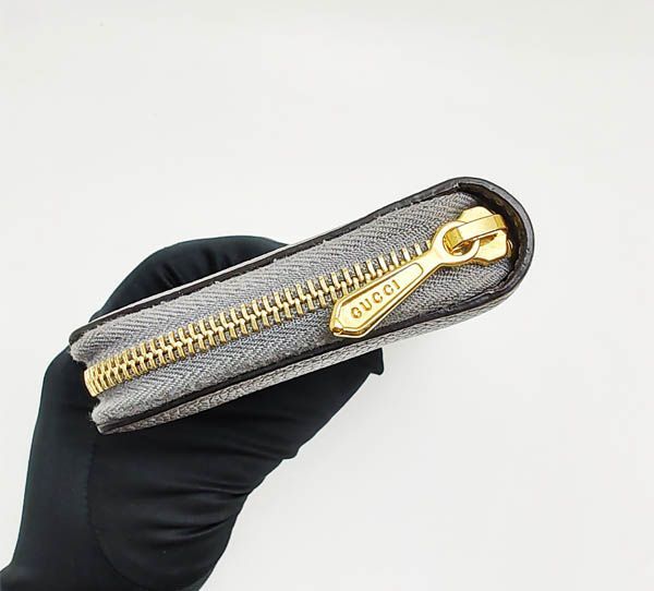 グッチ GUCCI ズゥミ カーフレザーラウンドファスナー グレー 570661 グッチ ズゥミ ラウンドファスナー長財布 グレー カーフレザー