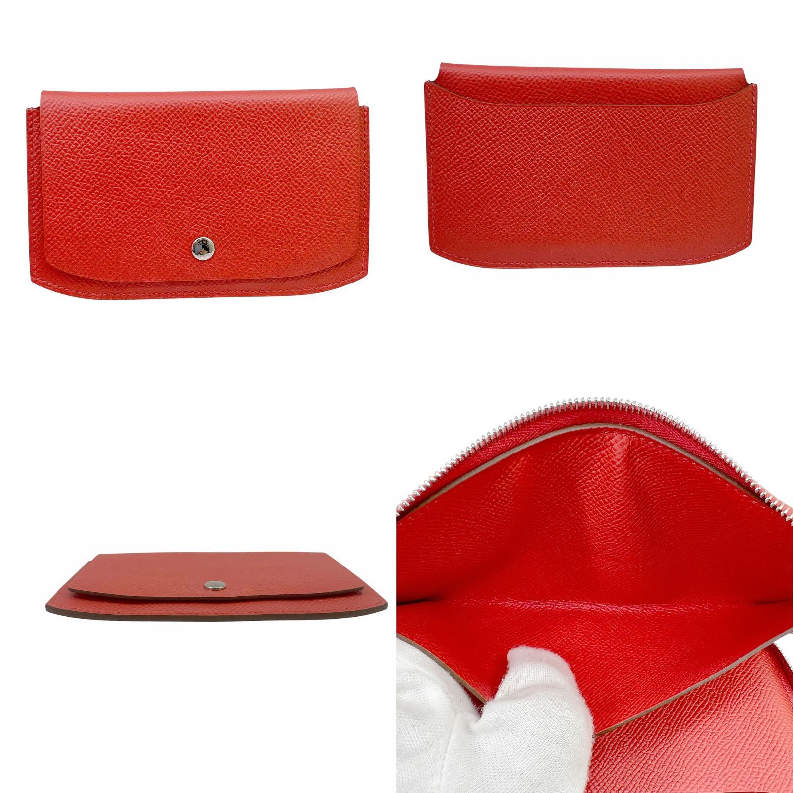 中古】HERMES エルメス 長財布 ラウンドファスナー シルバー金具 T刻印  